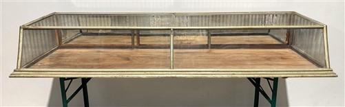7' Brass Framed Countertop Glass Case, Vintage Retail Store Display, Showcase