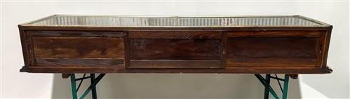 7' Brass Framed Countertop Glass Case, Vintage Retail Store Display, Showcase