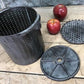 Lard Press No 25 Small Plate, Strainer Plate, Strainer Basket, Cast Iron Parts A