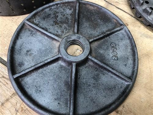Lard Press No 25 Small Plate, Strainer Plate, Strainer Basket, Cast Iron Parts A