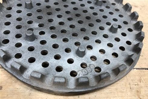 Lard Press No 25 Small Plate, Strainer Plate, Strainer Basket, Cast Iron Parts A