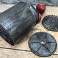 Lard Press No 25 Small Plate, Strainer Plate, Strainer Basket, Cast Iron Parts A