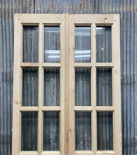 French Double Door (36x96) 8 Pane Glass European Styled Door EM34A