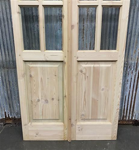 French Double Door (36x96) 8 Pane Glass European Styled Door EM34A