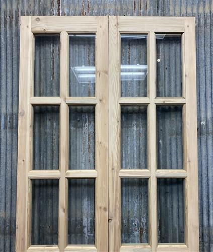 French Double Door (36x96) 8 Pane Glass European Styled Door EM34A