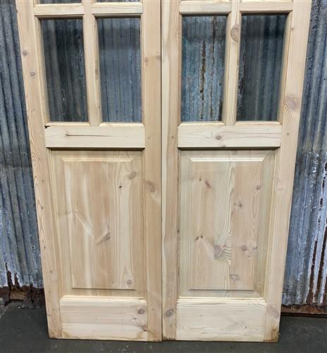 French Double Door (36x96) 8 Pane Glass European Styled Door EM34A