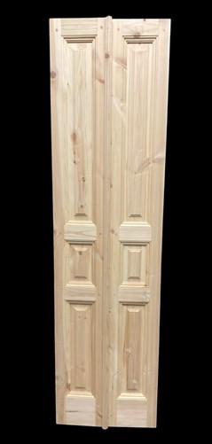 French Double Doors (21x80.5) Pine Interior Door, European Rustic Styled, NM11A