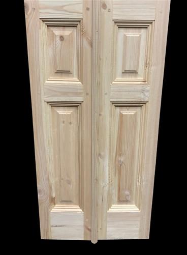 French Double Doors (21x80.5) Pine Interior Door, European Rustic Styled, NM11A