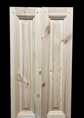 French Double Doors (21x80.5) Pine Interior Door, European Rustic Styled, NM11A