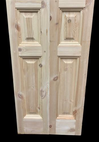 French Double Doors (21x80.5) Pine Interior Door, European Rustic Styled, NM11A