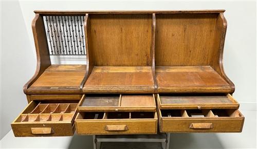 Cashier's Desk - Charge Register Stand, Vintage McClaskey Register System Desk