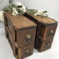 4 Sewing Machine Drawers Singer Treadle Cabinet, Sign Wood Cubbyholes B2