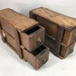 4 Sewing Machine Drawers Singer Treadle Cabinet, Sign Wood Cubbyholes B2