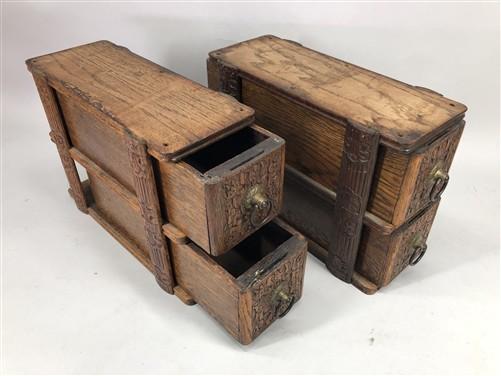 4 Sewing Machine Drawers Singer Treadle Cabinet, Sign Wood Cubbyholes B2