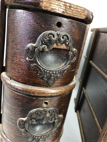 6 Sewing Machine Treadle Cabinet Drawers Singer Display Sign Wood Cubby Hole LX