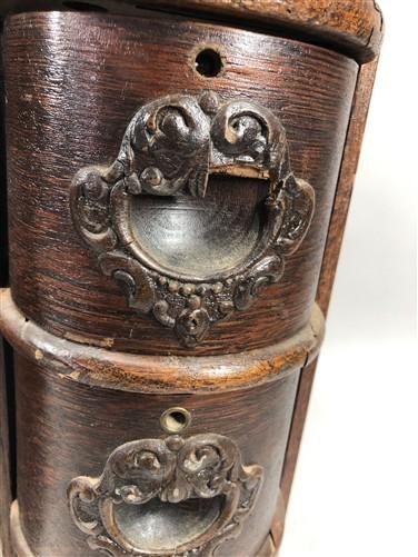 6 Sewing Machine Treadle Cabinet Drawers Singer Display Sign Wood Cubby Hole LX