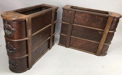 6 Sewing Machine Treadle Cabinet Drawers Singer Display Sign Wood Cubby Hole LX