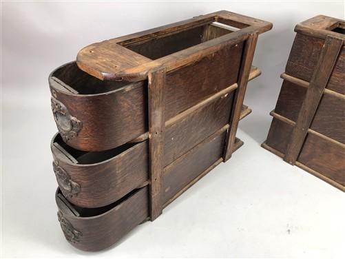 6 Sewing Machine Treadle Cabinet Drawers Singer Display Sign Wood Cubby Hole LX