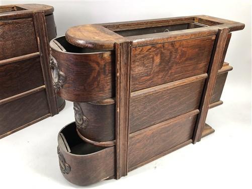 6 Sewing Machine Treadle Cabinet Drawers Singer Display Sign Wood Cubby Hole LX