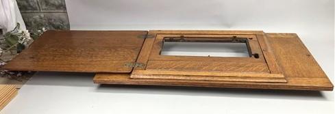 Singer Wood Table Top, Treadle Sewing Machine Base, Cabinet Part Vintage Z