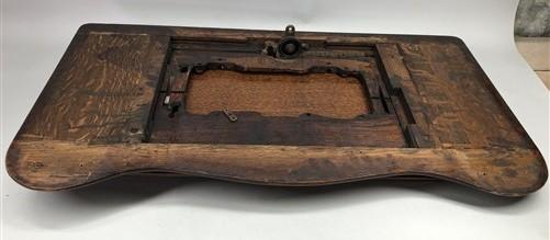 Singer Wood Table Top, Treadle Sewing Machine Base, Cabinet Part Vintage A1