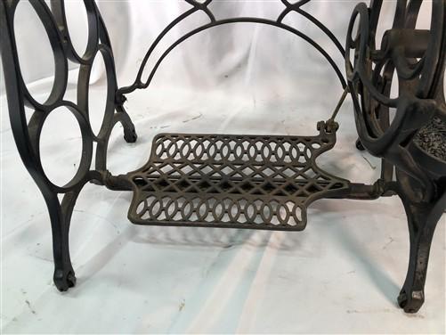 Treadle Sewing Machine, Cast Iron Base, Industrial Age Singer Steampunk RE