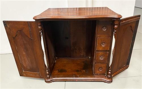 Victorian Wooden Cabinet, Vintage Bedside Cabinet, Commode w Drawers, Cupboard
