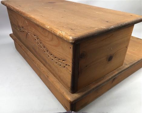 Portable Wood Desktop W/Cash Drawer, Vintage Countertop Cashier Payment Cabinet
