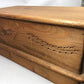 Portable Wood Desktop W/Cash Drawer, Vintage Countertop Cashier Payment Cabinet