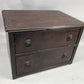 2 Drawer Wood Cabinet w/ Rotating Drawer, Vintage Organizer Gaming Craft Storage