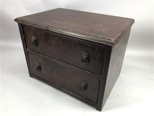 2 Drawer Wood Cabinet w/ Rotating Drawer, Vintage Organizer Gaming Craft Storage