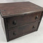2 Drawer Wood Cabinet w/ Rotating Drawer, Vintage Organizer Gaming Craft Storage