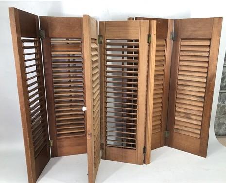 Lot Wood Shutters Victorian Window Louver Plantation Door Mission Vintage B17M