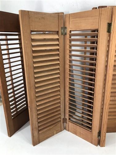 Lot Wood Shutters Victorian Window Louver Plantation Door Mission Vintage B17M