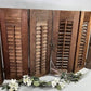 Lot Wood Shutters Victorian Window Louver Plantation Door Mission Vintage B18M