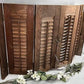 Lot Wood Shutters Victorian Window Louver Plantation Door Mission Vintage B18M