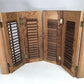 Lot Wood Shutters Victorian Window Louver Plantation Door Mission Vintage B18M