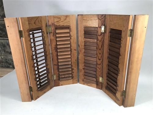 Lot Wood Shutters Victorian Window Louver Plantation Door Mission Vintage B18M
