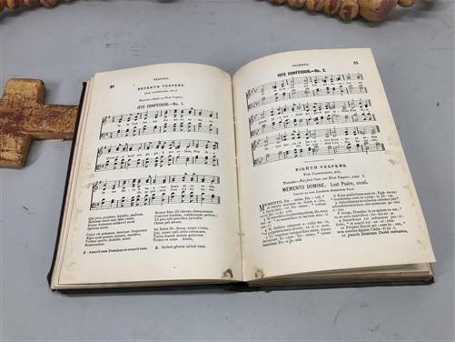 1889 St Basil's Hymnal, Antique Original Catholic Church Vespers Festival Music