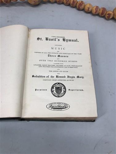 1889 St Basil's Hymnal, Antique Original Catholic Church Vespers Festival Music