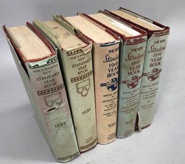 5 Funk & Wagnalls New Standard Encyclopedia Year Books 1933 1936 1941 1945 1949
