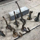 Lot 9 Rustic Cast Iron Hooks, Metal Coat Hoods, Cast Iron Wall Hooks, Hat Hooks
