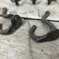 Lot 9 Rustic Cast Iron Hooks, Metal Coat Hoods, Cast Iron Wall Hooks, Hat Hooks