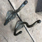 Lot 9 Rustic Cast Iron Hooks, Metal Coat Hoods, Cast Iron Wall Hooks, Hat Hooks