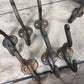 Lot 9 Rustic Cast Iron Hooks, Metal Coat Hoods, Cast Iron Wall Hooks, Hat Hooks