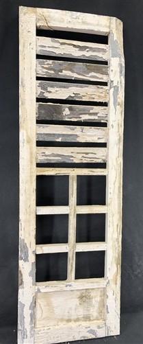 White Half Moon Shutter Wood Window Frame, Architectural Window Decorative A