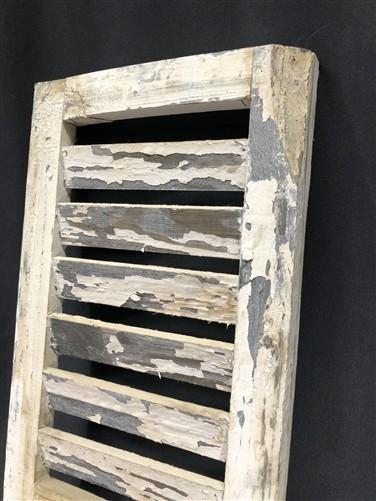 White Half Moon Shutter Wood Window Frame, Architectural Window Decorative A