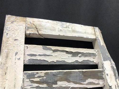 White Half Moon Shutter Wood Window Frame, Architectural Window Decorative A