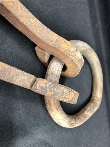 Blacksmith Metalworking Tong Tool, Vintage Cast Iron Large Hand Forged Tongs