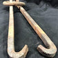 Blacksmith Metalworking Tong Tool, Vintage Cast Iron Large Hand Forged Tongs
